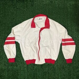 90s BFGoodrich Men's Red and White Jacket